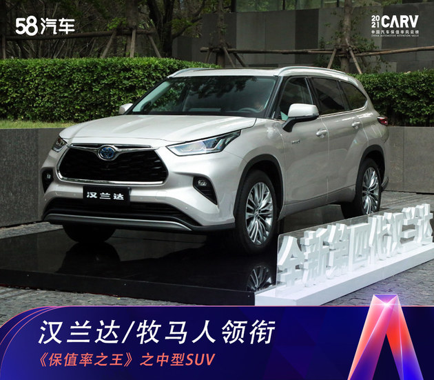 2021中型SUV保值率榜预测 汉兰达